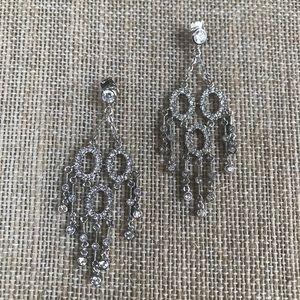 Nadri Triple Circle Chandelier Earrings